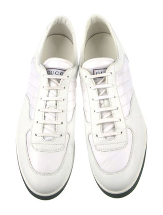 Gucci Web Accent Leather Sneakers