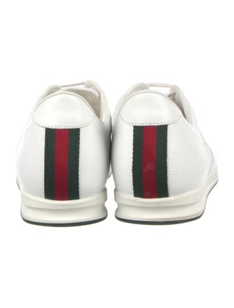 Gucci Web Accent Leather Sneakers