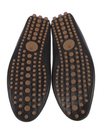 Gucci Web Accent Leather Drivers