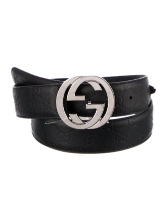 Gucci Interlocking G Logo Leather Waist Belt