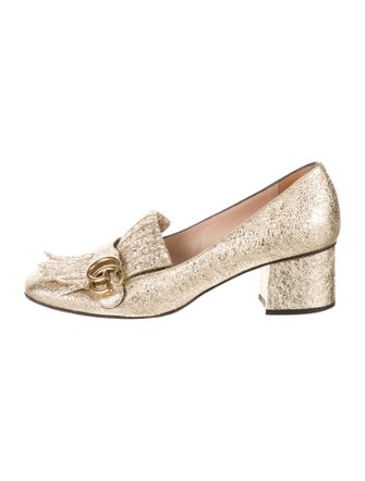 Gucci Double G Logo Leather Pumps