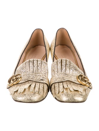 Gucci Double G Logo Leather Pumps