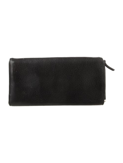Gucci Double G Logo Leather Wristlet
