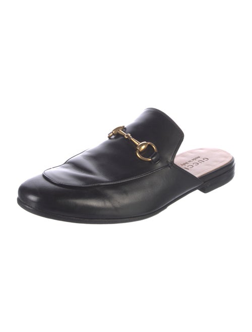 Gucci Horsebit Accent Leather Slippers