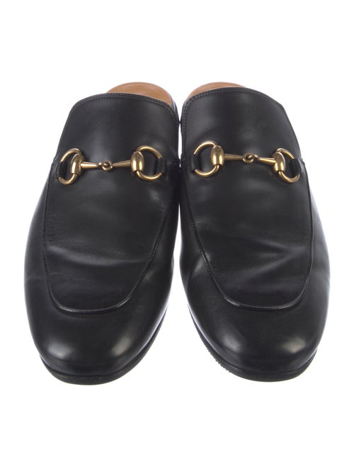 Gucci Horsebit Accent Leather Slippers