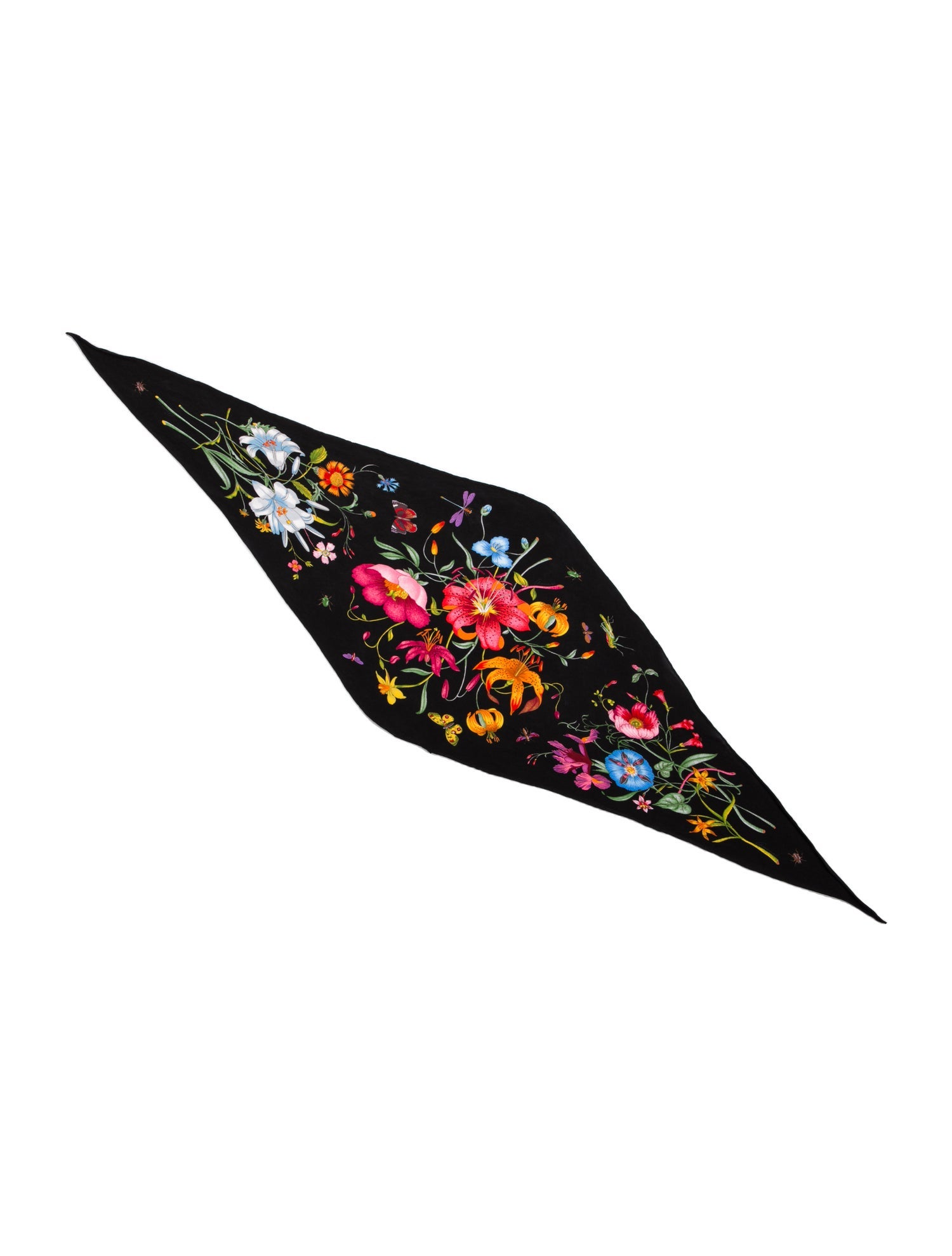 Gucci Silk Blooms Print Scarf