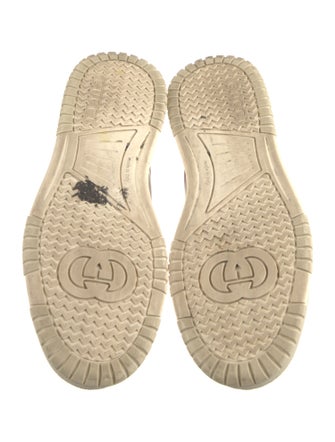 Gucci Web Accent Leather Sneakers