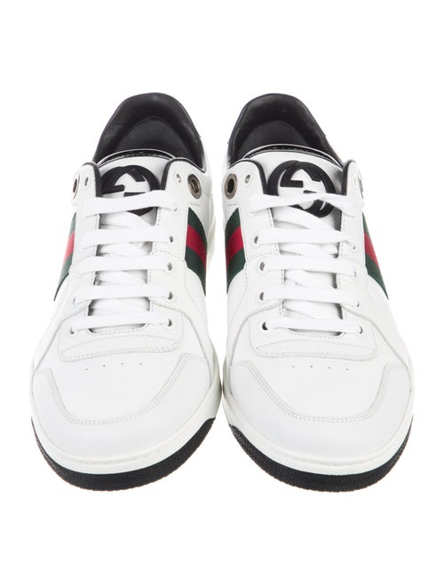 Gucci Web Accent Leather Sneakers