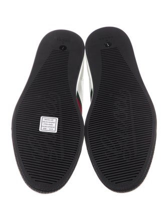 Gucci Web Accent Leather Sneakers