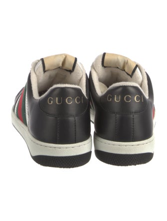 Gucci Web Accent Leather Sneakers
