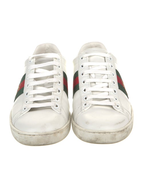 Gucci Web Accent Leather Sneakers