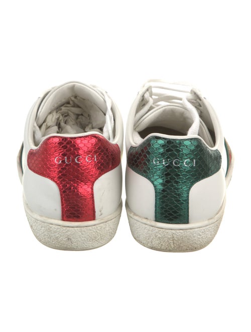 Gucci Web Accent Leather Sneakers