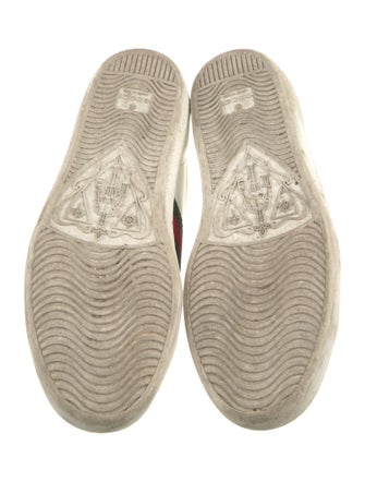 Gucci Web Accent Leather Sneakers