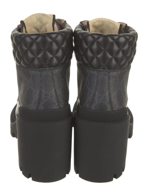 Gucci Leather Trim Embellishment Combat Boots