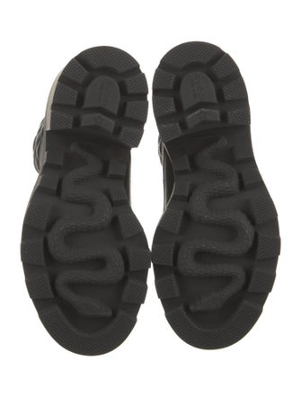 Gucci Leather Trim Embellishment Combat Boots