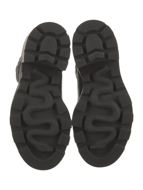 Gucci Leather Trim Embellishment Combat Boots