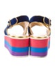 Gucci Velvet Colorblock Pattern Slingback Sandals