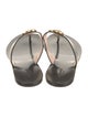 Gucci Interlocking G Logo Leather Flip Flops