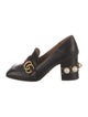 Gucci Double G Logo Leather Pumps