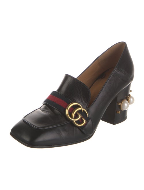 Gucci Double G Logo Leather Pumps