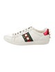 Gucci Faux Pearl Accents Leather Sneakers