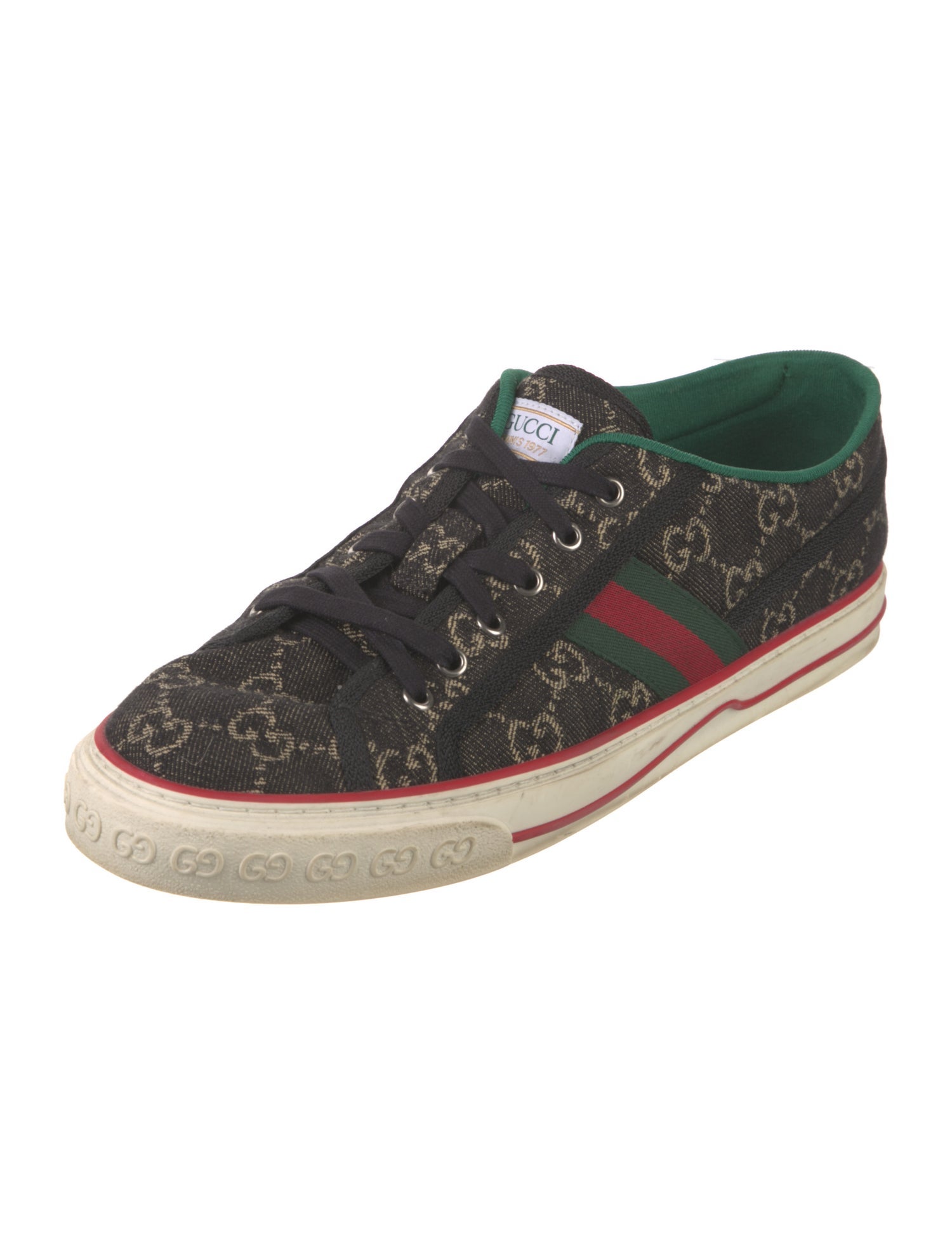 Gucci Web Accent Denim Sneakers
