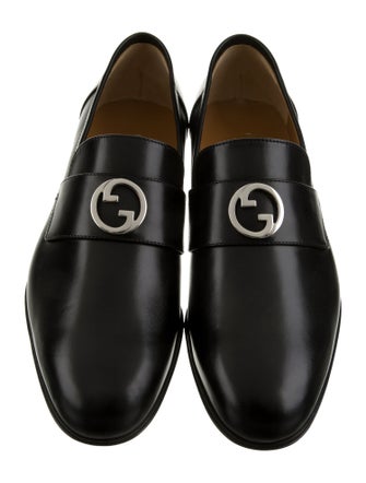 Gucci Interlocking G Logo Leather Loafers