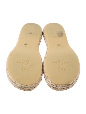 Gucci Sylvie Web Accent Jute Espadrilles