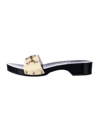 Gucci Horsebit Accent Patent Leather Slides