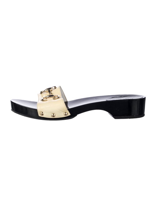 Gucci Horsebit Accent Patent Leather Slides