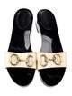 Gucci Horsebit Accent Patent Leather Slides