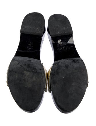 Gucci Horsebit Accent Patent Leather Slides