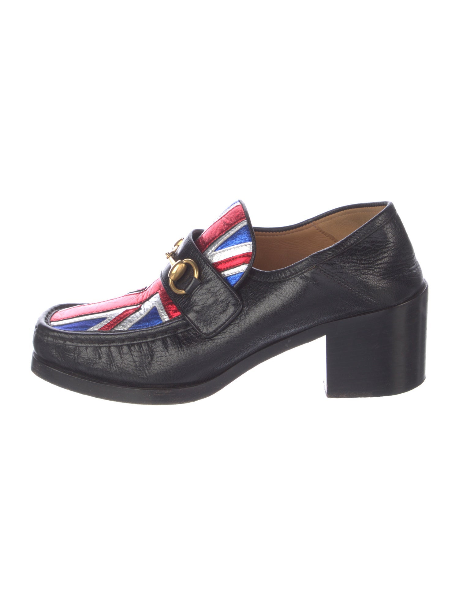 Gucci Horsebit Accent Leather Pumps