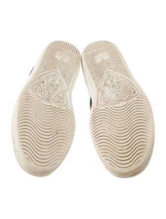 Gucci Web Accent Leather Sneakers