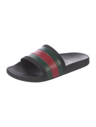 Gucci Web Accent Rubber Slides