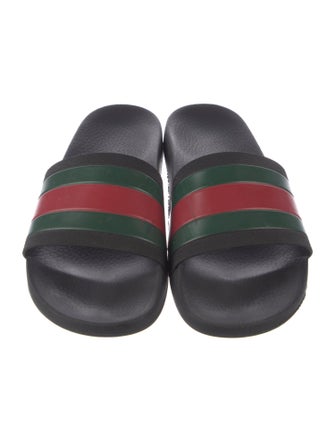 Gucci Web Accent Rubber Slides