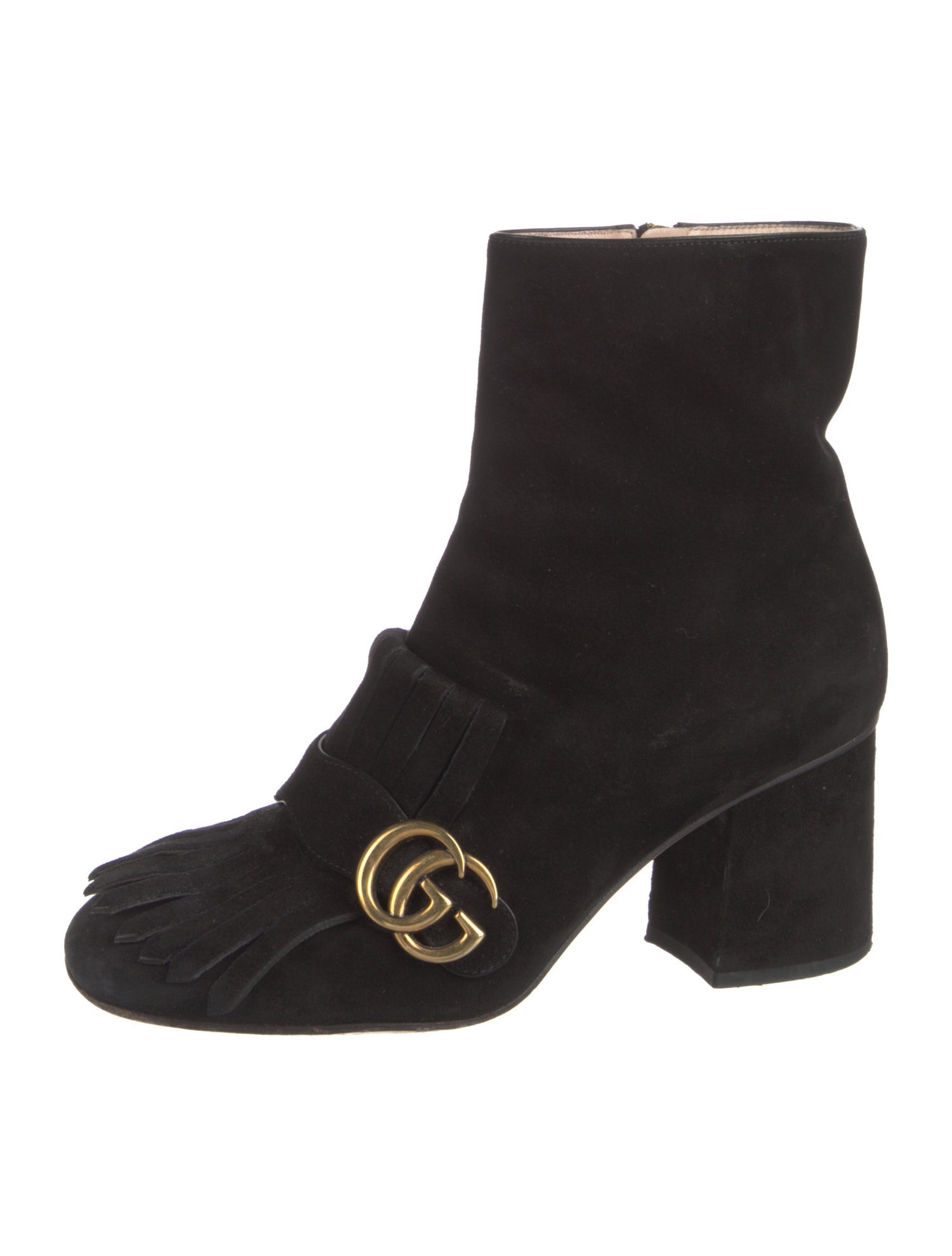 Gucci Interlocking G Logo Suede Boots