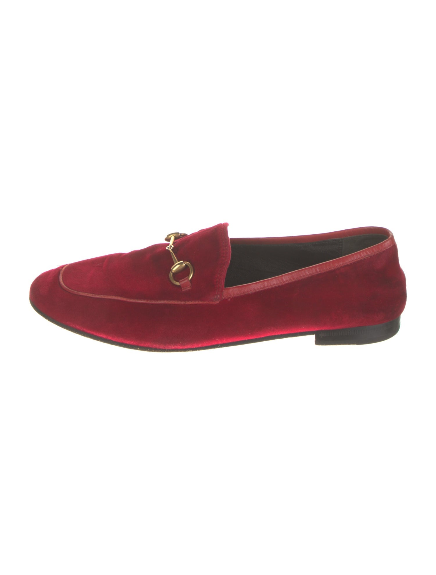 Gucci Horsebit Accent Velvet Loafers