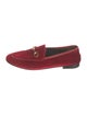 Gucci Horsebit Accent Velvet Loafers