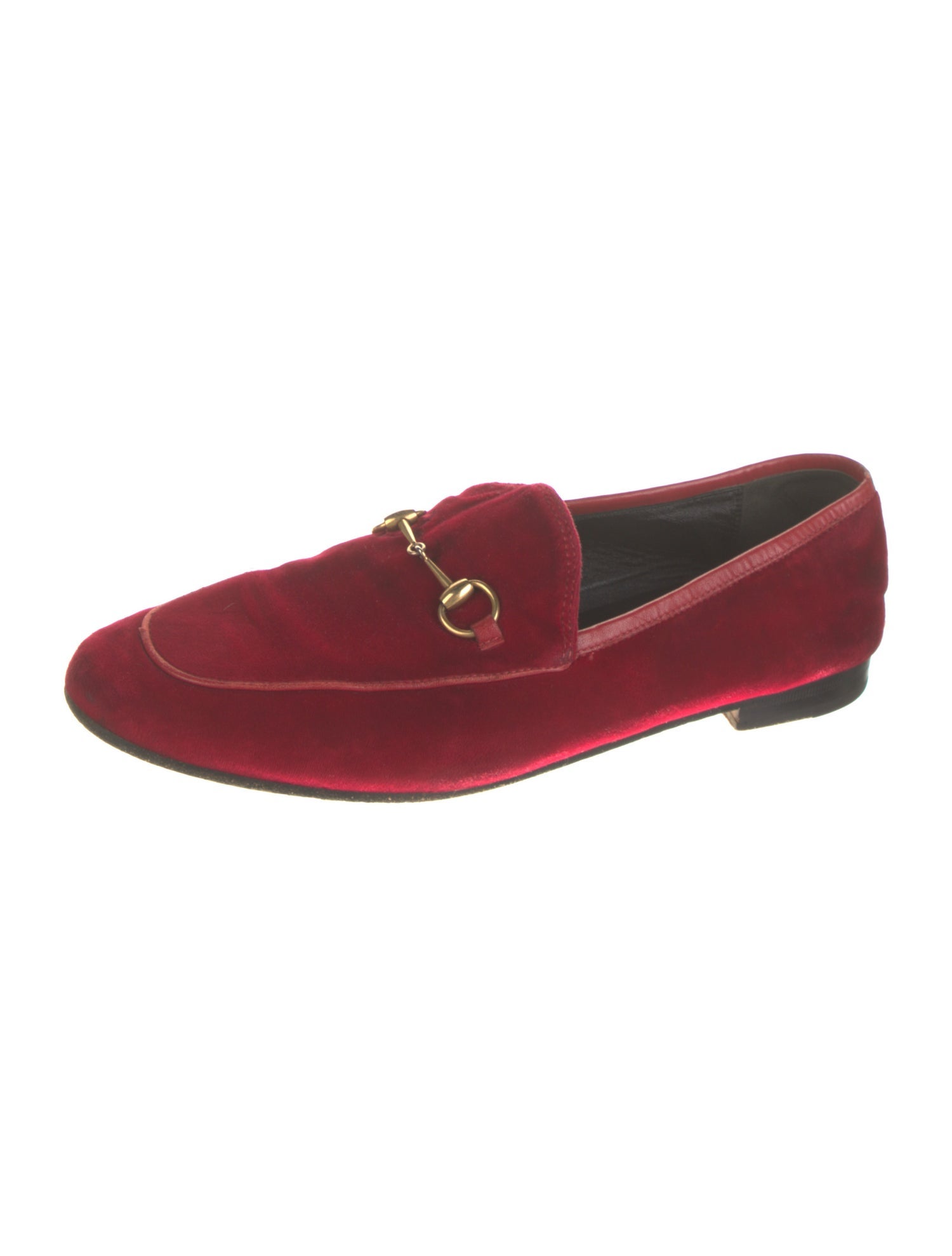 Gucci Horsebit Accent Velvet Loafers
