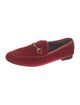 Gucci Horsebit Accent Velvet Loafers