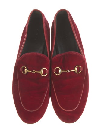 Gucci Horsebit Accent Velvet Loafers