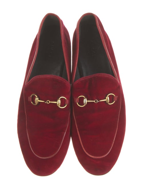 Gucci Horsebit Accent Velvet Loafers