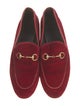 Gucci Horsebit Accent Velvet Loafers