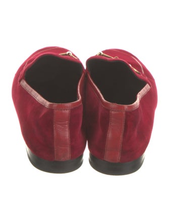 Gucci Horsebit Accent Velvet Loafers