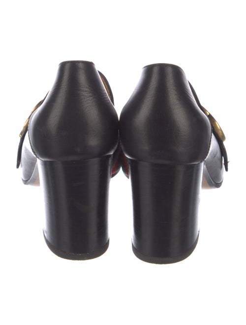 Gucci Web Accent Leather Pumps