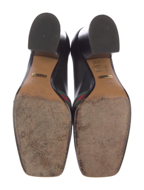 Gucci Web Accent Leather Pumps