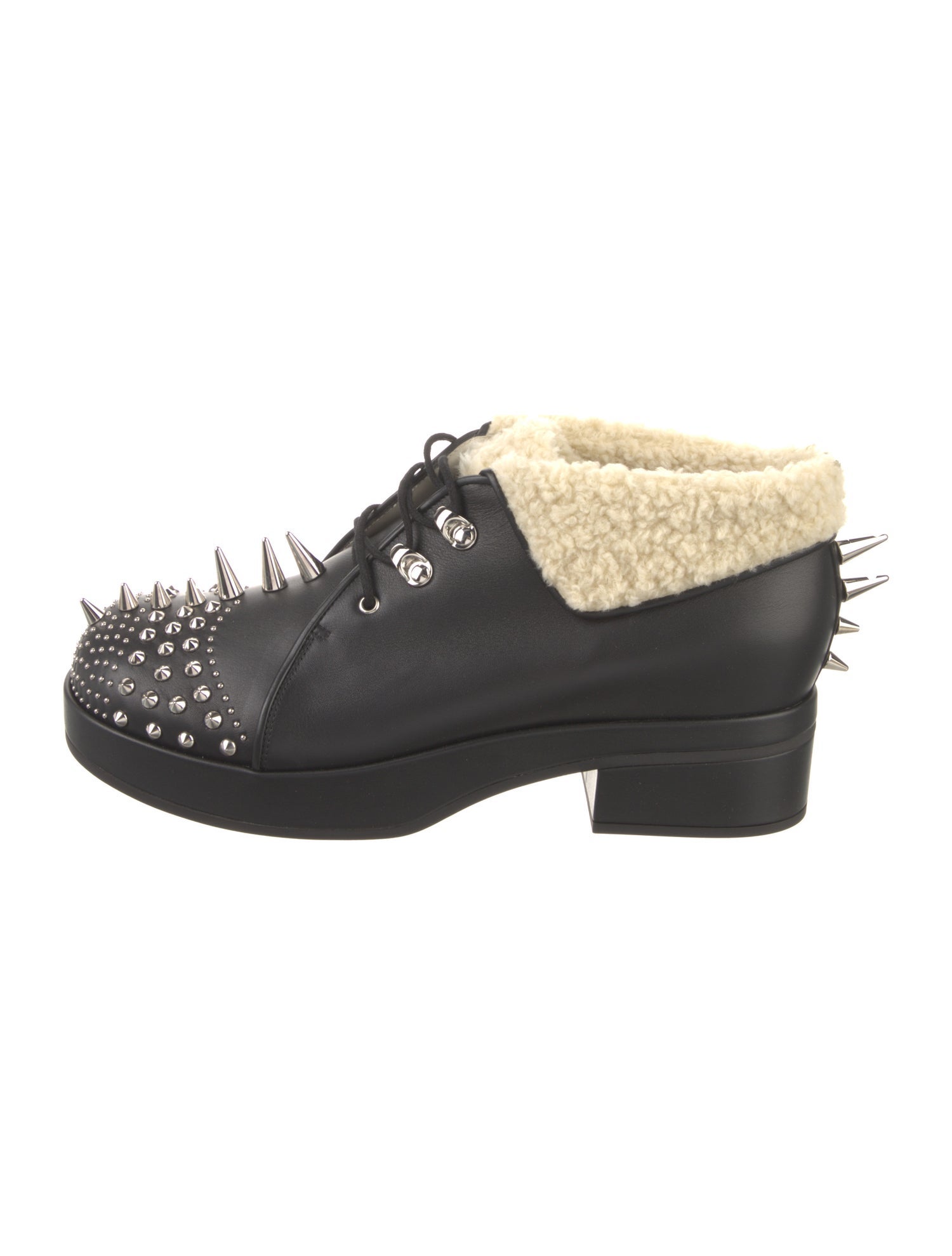 Gucci Leather Studded Accents Lace-Up Boots w/ Tags