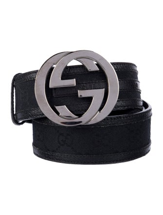 Gucci GG Canvas Leather Belt