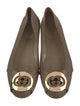 Gucci Double G Logo Leather Ballet Flats